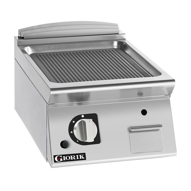 Giorik 700 Series 400mm wide Ribbed Mild Steel Gas Frytop FRG72TFT.P