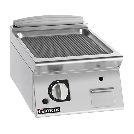 Giorik 700 Series 400mm wide Ribbed Mild Steel Gas Frytop FRG72TFT.P