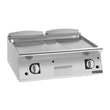 Giorik 700 Series 800mm wide Ribbed Satin Chrome Gas Frytop FRG741TCRXT.N