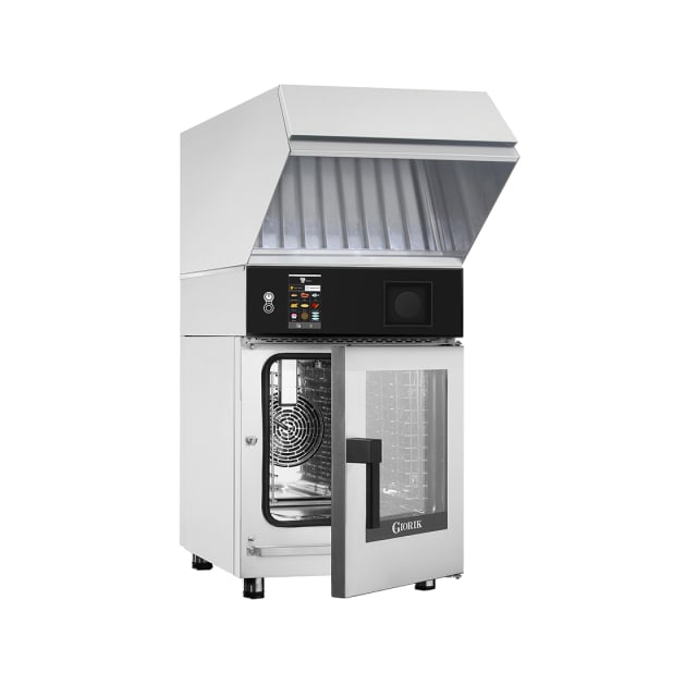 Giorik Mini Touch Injection Electric Combi Oven & Ventless Hood - 6 x 2/3GN KM0623WT.SF.H