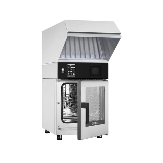 Giorik Mini Touch Injection Electric Combi Oven & Ventless Hood - 6 x 2/3GN KM0623WT.SF.H