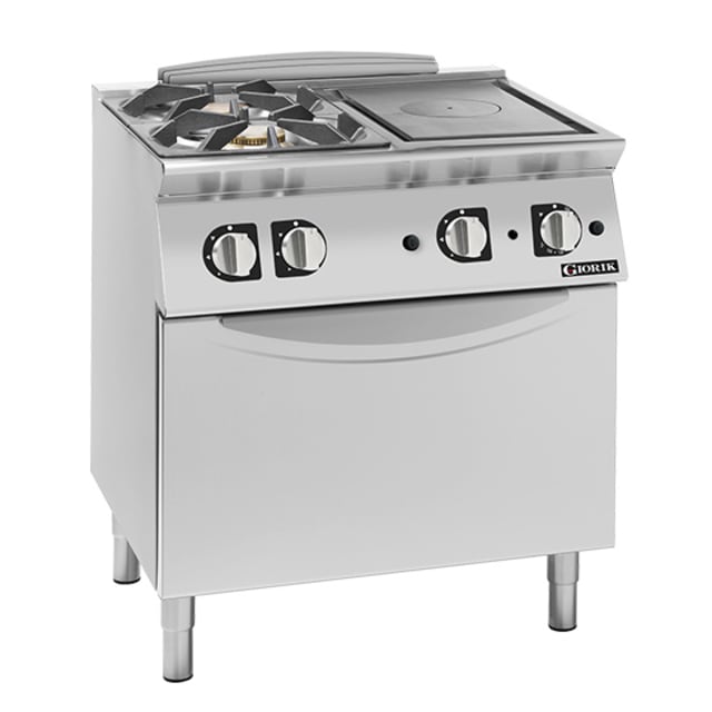 Giorik 700 Series 800mm wide Combination Solid Top and Gas Burner on Gas Oven TG74FTLT.P