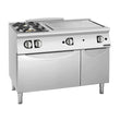 Giorik 700 Series 1200mm wide Combination Solid Top and Gas Burner on Gas Oven TG76FTLT.N