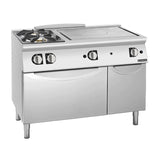 Giorik 700 Series 1200mm wide Combination Solid Top and Gas Burner on Gas Oven TG76FTLT.N