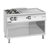 Giorik 700 Series 1200mm wide Combination Solid Top and Gas Burner on Open Base TG76GTLT.P