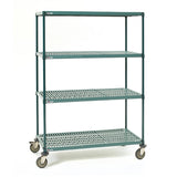 Metro Super Erecta PRO 4 Tier Mobile Polymer Mat Shelving - 24 x 72 x 74" PR.M4T68.2472
