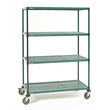 Metro Super Erecta PRO 5 Tier Mobile Polymer Mat Shelving - 21 x 48 x 74" PR.M5T68.2148