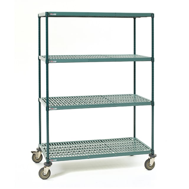 Metro Super Erecta PRO 4 Tier Mobile Polymer Mat Shelving - 24 x 30 x 74" PR.M4T68.2430