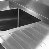 Single Centre Sink Bench & Pot Undershelf SSB6-1200C/A