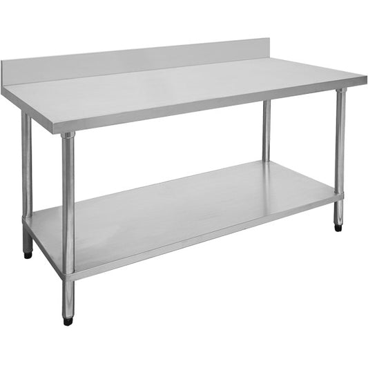 0900-6-WBB Economic 304 Grade Stainless Steel Table with splashback 900x600x900