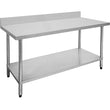 Modular System Economic 304 Grade Stainless Steel Table with splashback - 1800-7-WBB