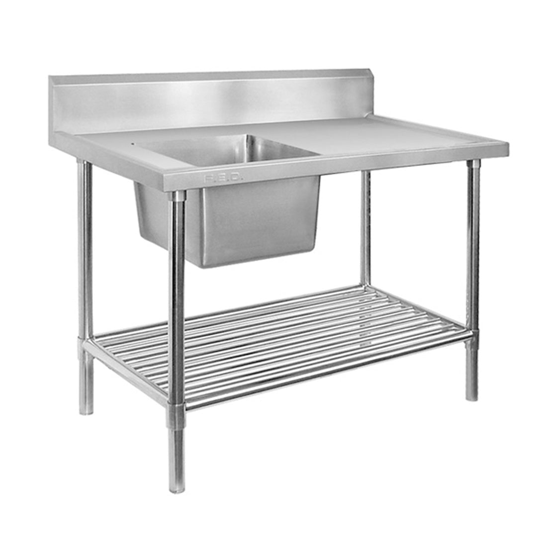Single Left Sink Bench with Pot Undershelf SSB7-1800L/A