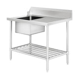 Left Inlet Single Sink Dishwasher Bench SSBD7-1200L/A