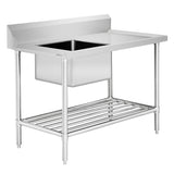 Left Inlet Single Sink Dishwasher Bench SSBD7-1200L/A