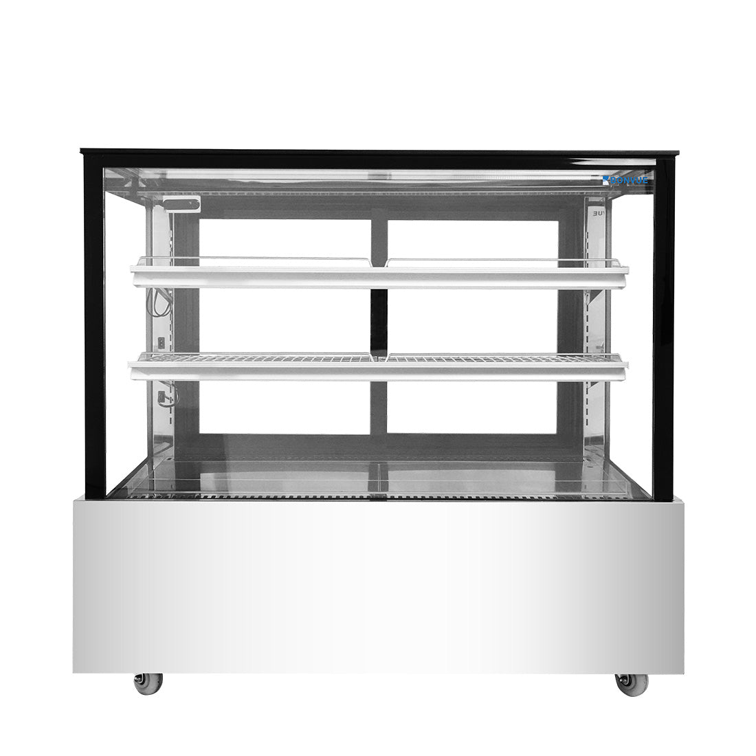 Bonvue Black Trim Square Glass Cake Display 2 Shelves - SSU120-2XB