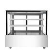 Bonvue Black Trim Square Glass Cake Display 2 Shelves - SSU120-2XB