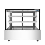 Bonvue Black Trim Square Glass Cake Display 2 Shelves - SSU120-2XB