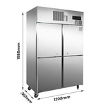 SUF1000 TROPICAL Thermaster 4 x Half door SS Freezer