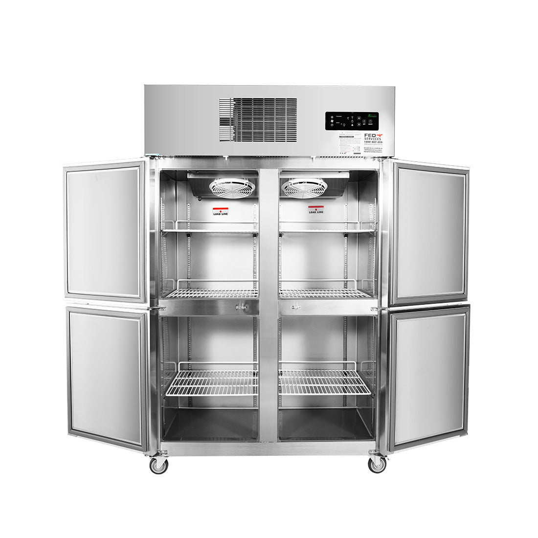 SUF1000 TROPICAL Thermaster 4 x Half door SS Freezer