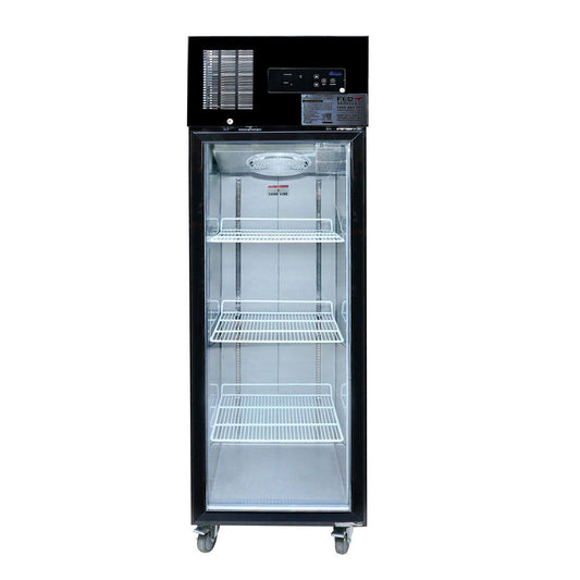 2NDs: Single Glass Door Upright Freezer Black Stainless Steel SUFG500B-NSW1474