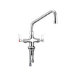 Stainless Steel Dual Bench Mount Tap Body with 12" Spout T-3MDH12