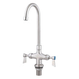 Dual Bench Mount Body with Gooseneck Swivel 12" Spout T-3MDHG12