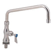Stainless Steel Single Bench Mount Tap Body with 12" Spout T-3MSH12
