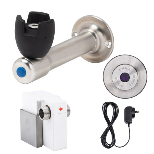 90 Degree Silicone Mouthguard Bubbler with Wall-Mount Sensor Mains Operated T-3MSS-BUB90SWM