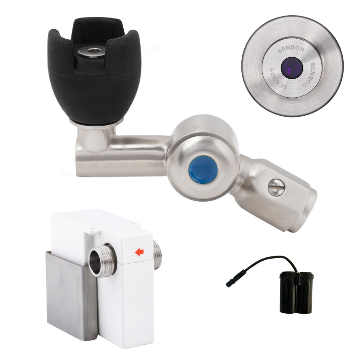 45 Degree Silicone Mouthguard Bubbler with Wall-Mount Sensor Battery Operated T-3MSS-BUBS45SWB