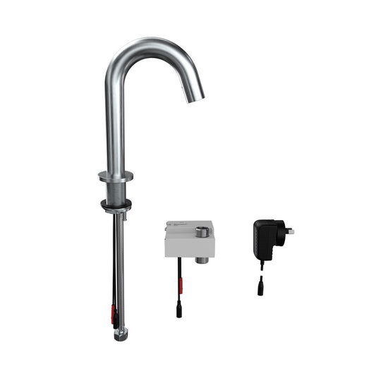 Gooseneck Bench Mounted Infrared Sensor Tap - Mains Operated T-3MSS-GHMST21M
