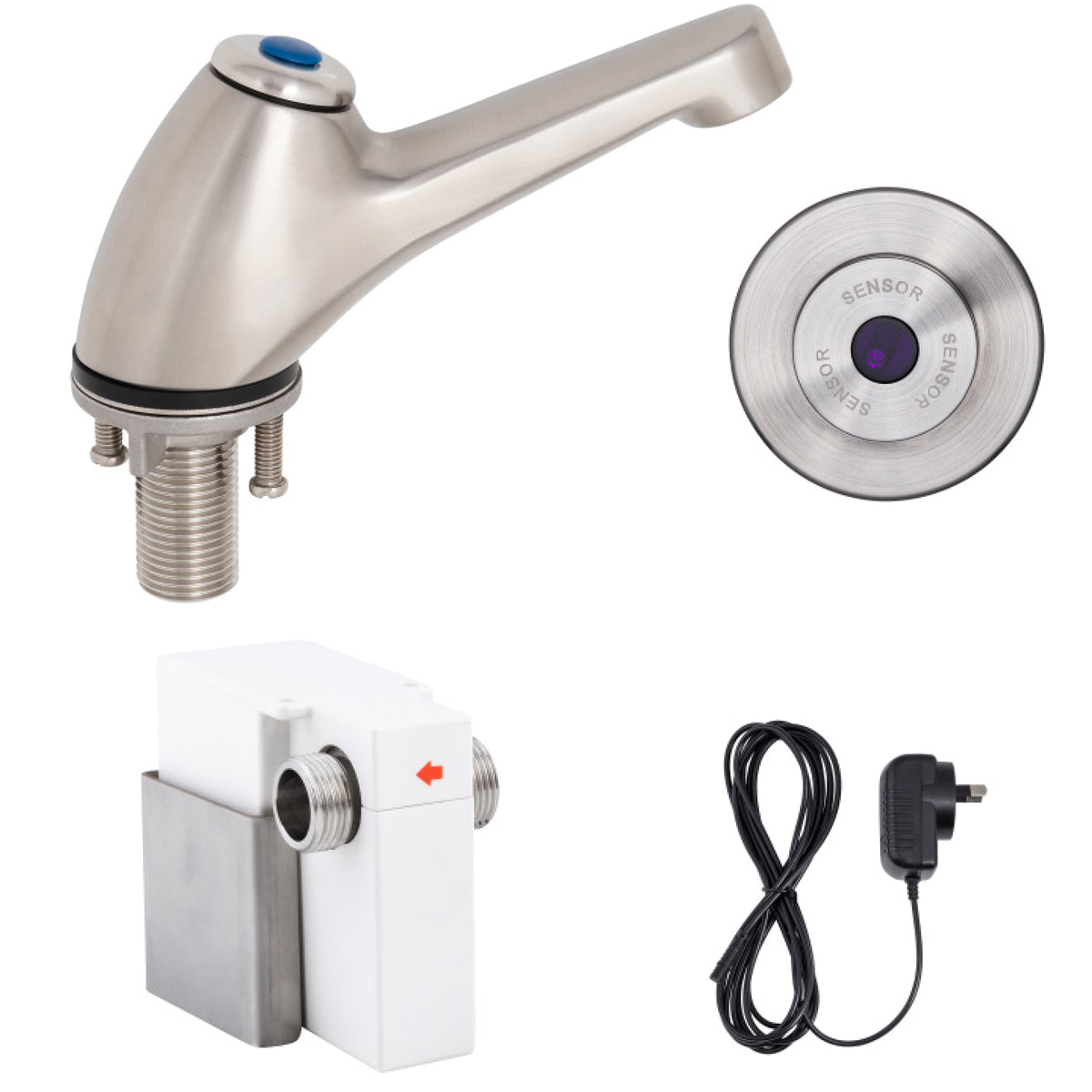 Pillar Tap with Wall-Mount Sensor Mains Operated T-3MSS-PTSWM