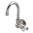 Stainless Steel Single Wall Mount Body with Single Control and 7" Gooseneck Swivel Spout T-3MSWG07