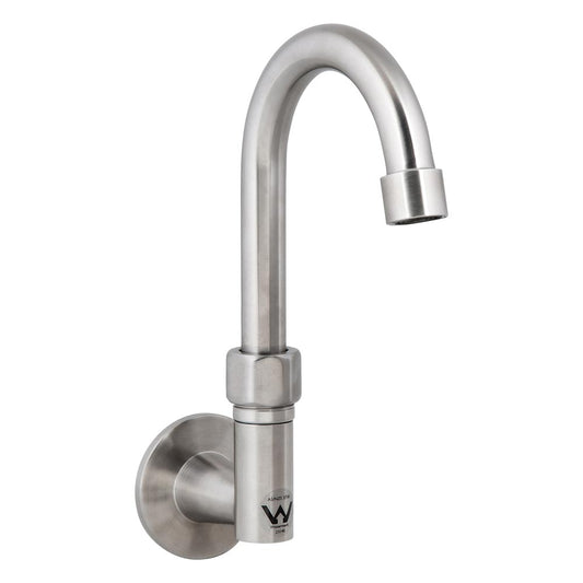 Stainless Steel Wall Elbow with 7" Gooseneck Swivel Spout T-3MWEG07