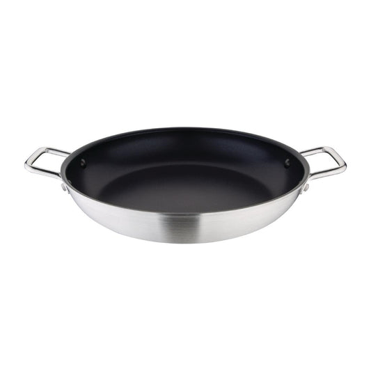 Vogue Paella Pan Non-Stick Teflon Platinum Plus - 350x65mm 13 3/4x2 1/2"