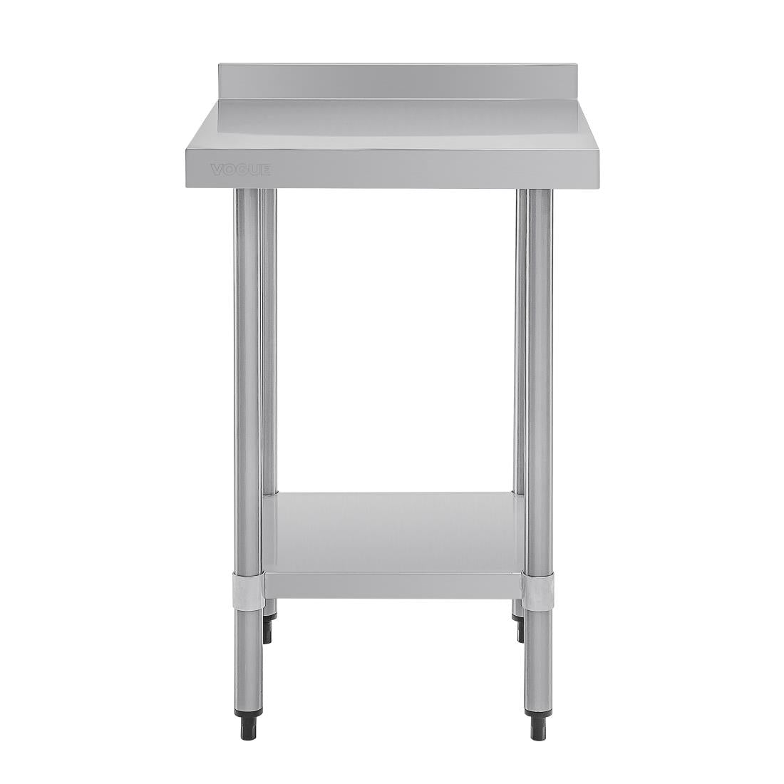 Vogue St/St Wall Table 60mm Upstand - 600x600mm 23 1/2x23 1/2"