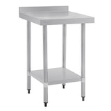 Vogue St/St Wall Table 60mm Upstand - 600x600mm 23 1/2x23 1/2"