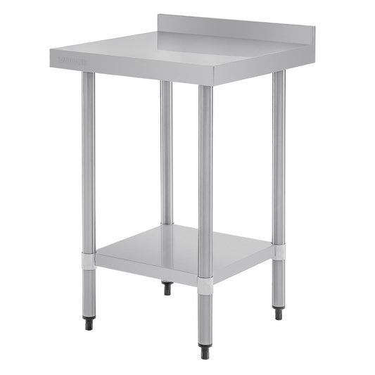 Vogue St/St Wall Table 60mm Upstand - 600x600mm 23 1/2x23 1/2"