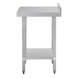 Vogue St/St Wall Table 60mm Upstand - 600x600mm 23 1/2x23 1/2"