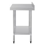 Vogue St/St Wall Table 60mm Upstand - 900x600mm 35 1/2x23 1/2"