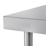 Vogue St/St Wall Table 60mm Upstand - 900x600mm 35 1/2x23 1/2"