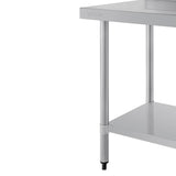 Vogue St/St Wall Table 60mm Upstand - 900x600mm 35 1/2x23 1/2"