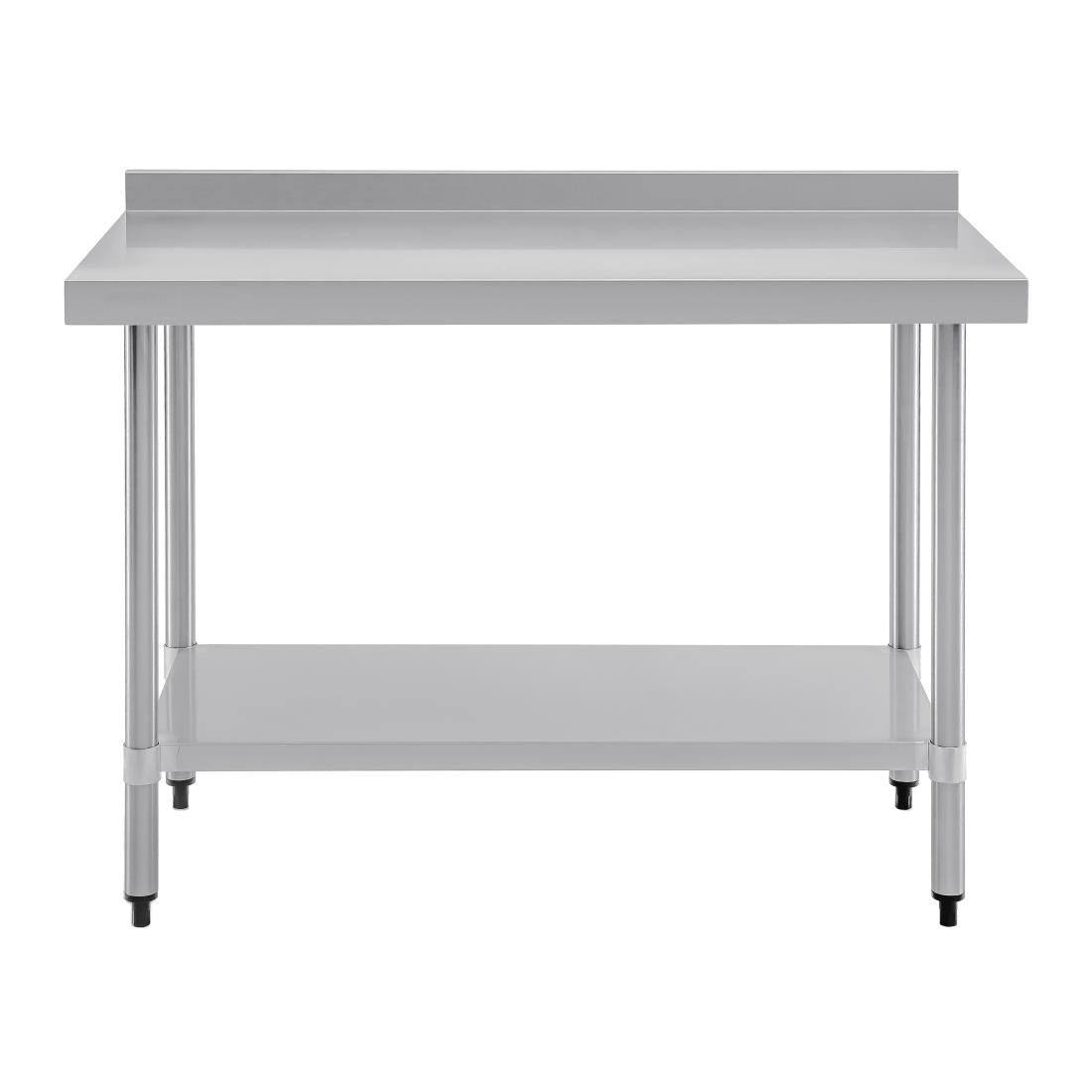 Vogue St/St Wall Table 60mm Upstand - 1200x600mm 47x23 1/2"