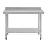 Vogue St/St Wall Table 60mm Upstand - 1200x600mm 47x23 1/2"