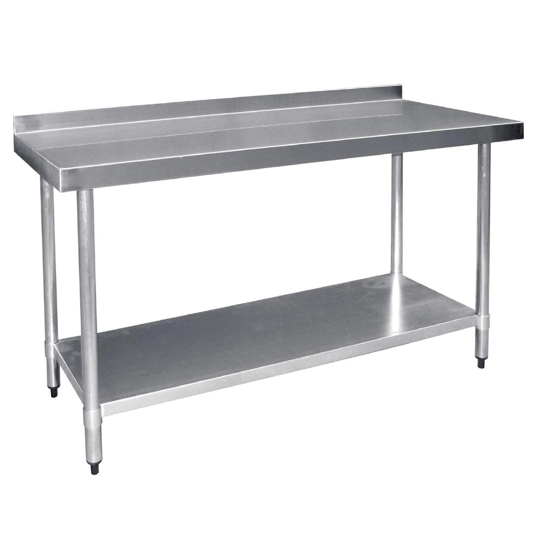 Vogue St/St Wall Table 60mm Upstand - 1800x600mm 70 3/4x23 1/2"