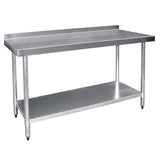 Vogue St/St Wall Table 60mm Upstand - 1800x600mm 70 3/4x23 1/2"