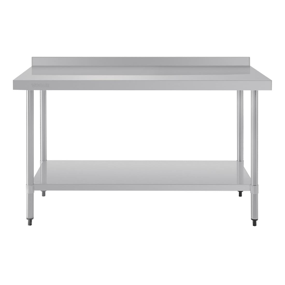 Vogue St/St Wall Table 60mm Upstand - 1500x600mm 59x23 1/2"