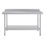 Vogue St/St Wall Table 60mm Upstand - 1500x600mm 59x23 1/2"