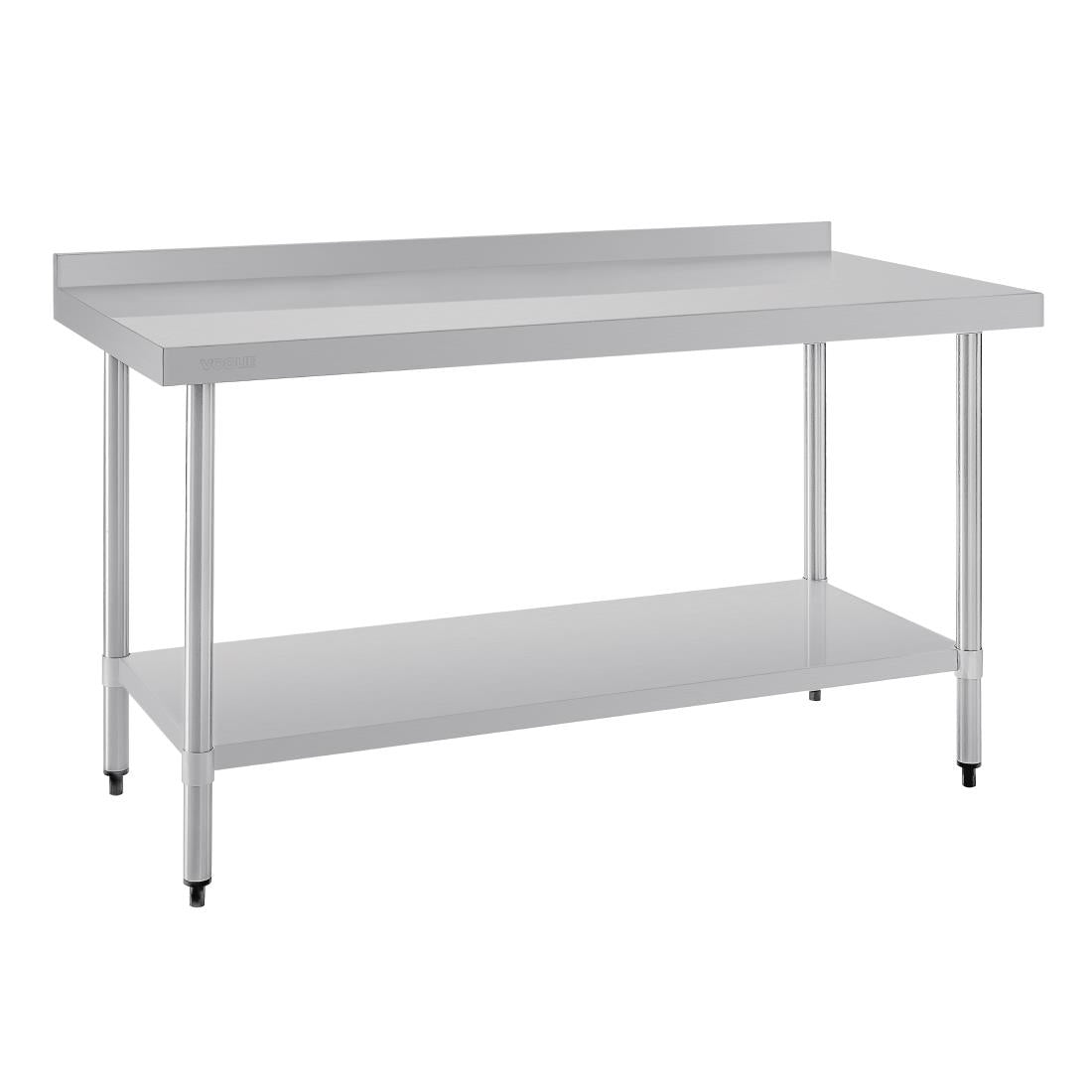 Vogue St/St Wall Table 60mm Upstand - 1500x600mm 59x23 1/2"