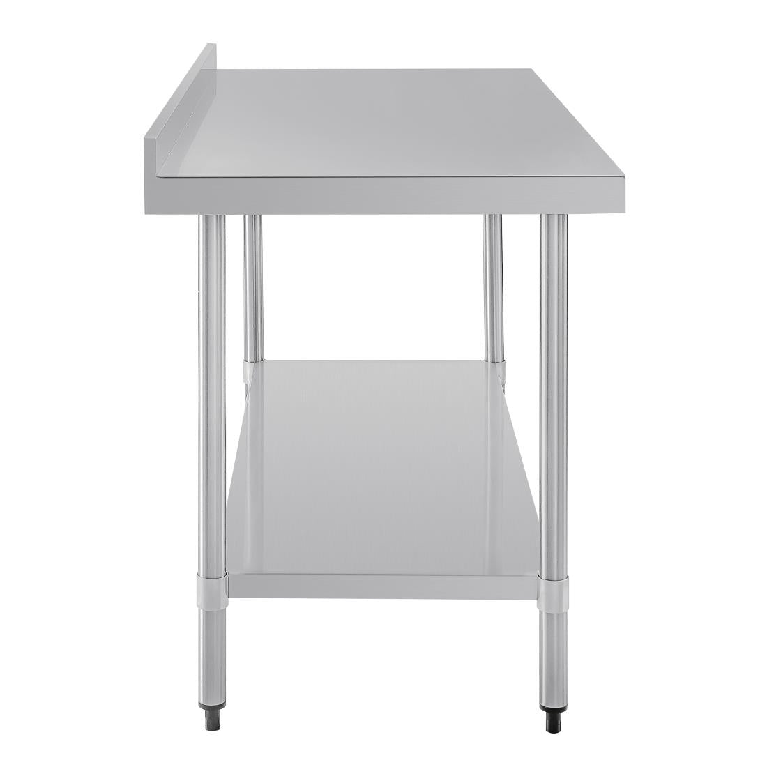 Vogue St/St Wall Table 60mm Upstand - 1500x600mm 59x23 1/2"