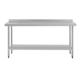 Vogue St/St Wall Table 60mm Upstand - 1800x600mm 70 3/4x23 1/2"